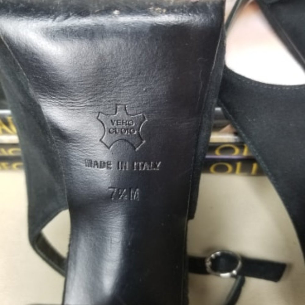 Grigiarancio pin up black suede pump sz7.5 - Picture 7 of 8